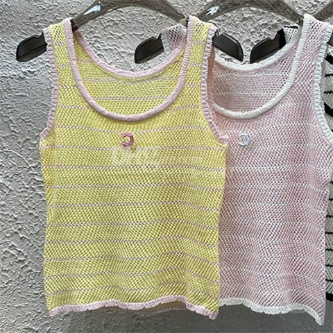 Elegant Women's Stripe Breathable Knit Tank Top