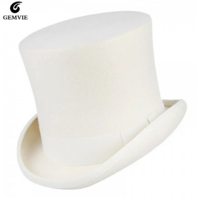 100% Wool British Gentleman's Tall Top Hat for Stage Performance