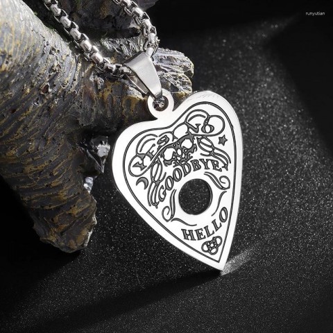 Stainless Steel "Hello Goodbye" Pendant Necklaces for Men and Women