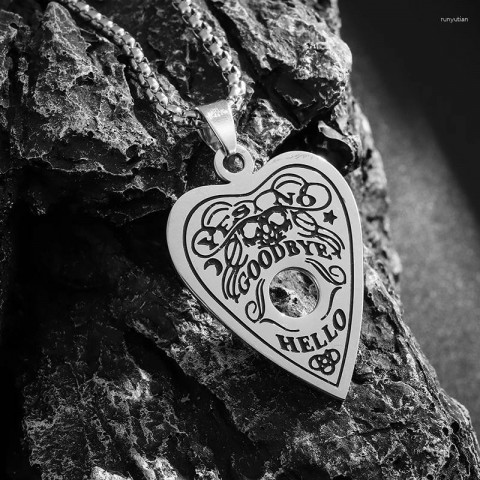 Stainless Steel "Hello Goodbye" Pendant Necklaces for Men and Women
