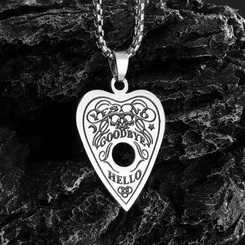 Stainless Steel "Hello Goodbye" Pendant Necklaces for Men and Women