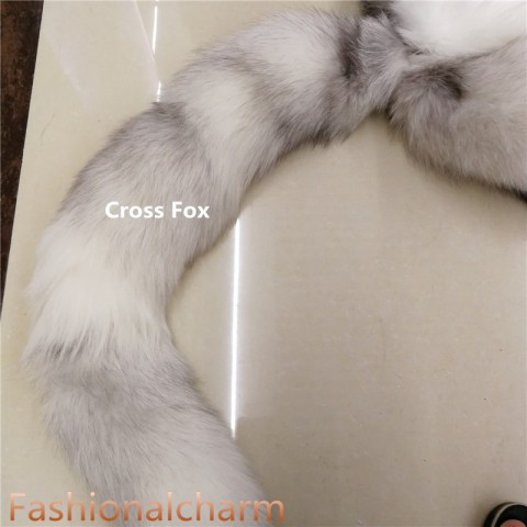 Real Fox Fur 70cm Spike Keychain Tail for Unisex Cosplay