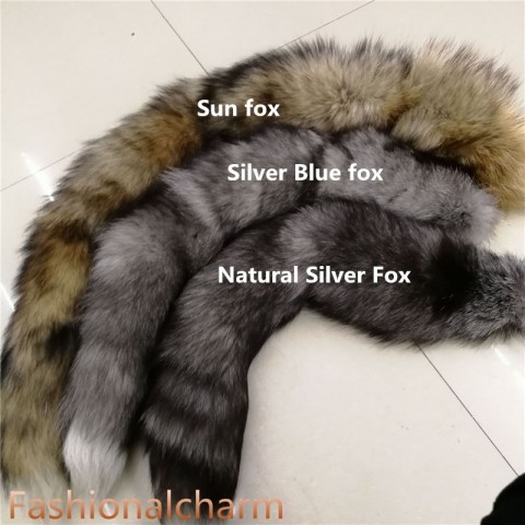 Real Fox Fur 70cm Spike Keychain Tail for Unisex Cosplay