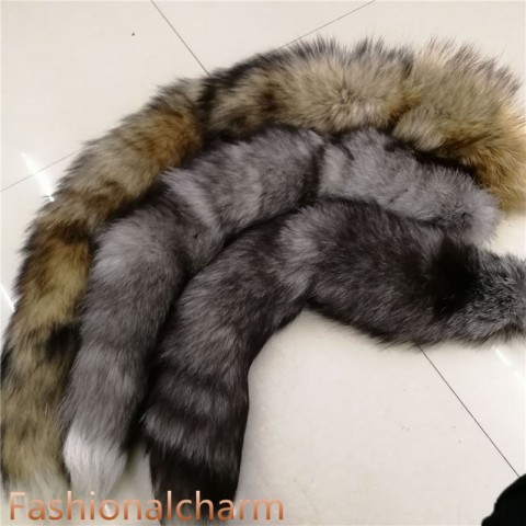 Real Fox Fur 70cm Spike Keychain Tail for Unisex Cosplay