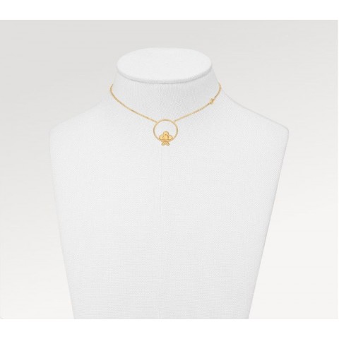 Luxury 18K Gold Plated Stainless Steel Flower Pendant Necklace for Women