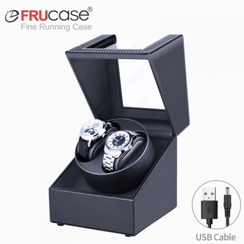 FRUCASE PU Automatic Watch Winder Box 1-0/2-0, Durable & Stylish