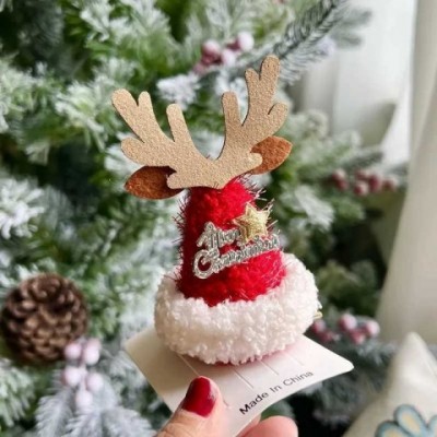 Xingqing Women's Mini Christmas Hat Hair Clip for Holiday Decor