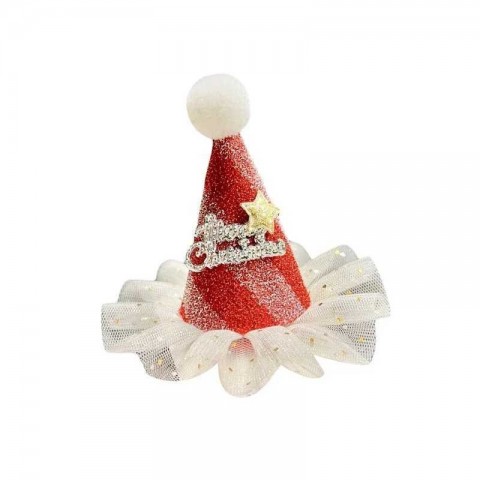 Xingqing Women's Mini Christmas Hat Hair Clip for Holiday Decor