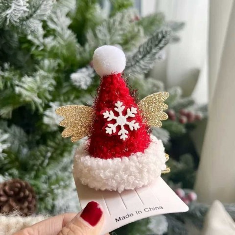 Xingqing Women's Mini Christmas Hat Hair Clip for Holiday Decor