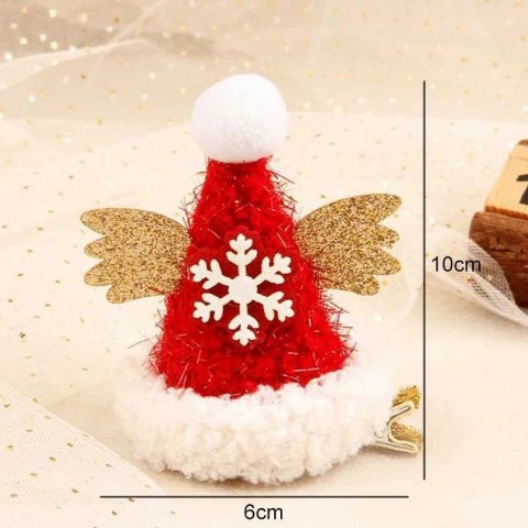 Xingqing Women's Mini Christmas Hat Hair Clip for Holiday Decor