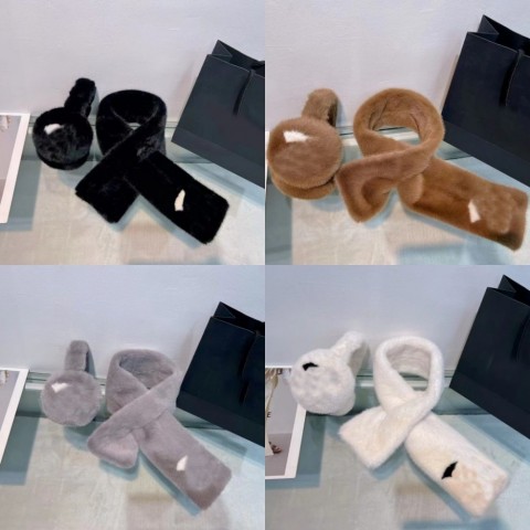 Lady Luxury Pashmina Scarf and Fluffy Earmuffs Set - Warm & Lightweight