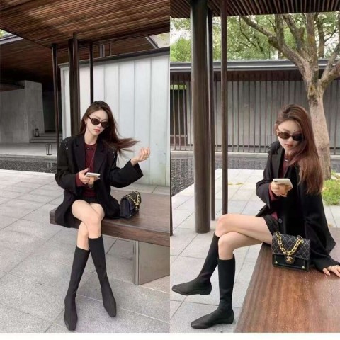 Grape Mom Studiolee Fashionable Manga Knee Boots for Women
