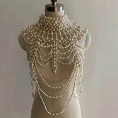 Sexy Adjustable Pearl Body Chain Bra for Women