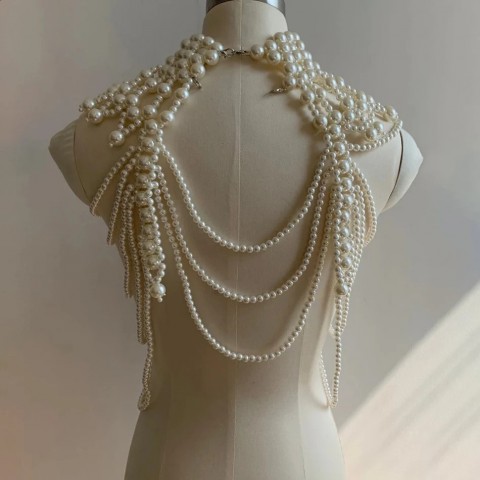 Sexy Adjustable Pearl Body Chain Bra for Women