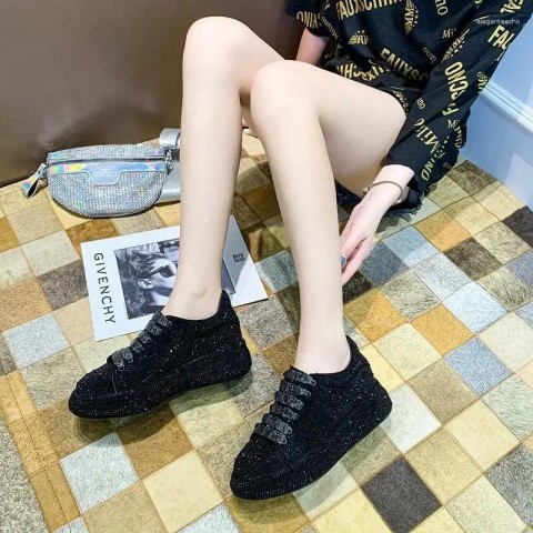 Elegant Women's Luxury Rhinestone Casual Designer Sneakers