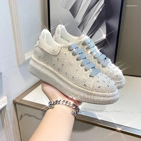 Elegant Women's Luxury Rhinestone Casual Designer Sneakers