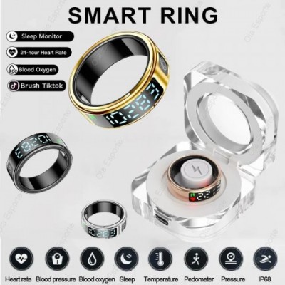 Smart Heart Rate and Blood Oxygen Monitor Ring for Men and Women