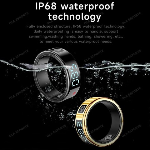Smart Heart Rate and Blood Oxygen Monitor Ring for Men and Women