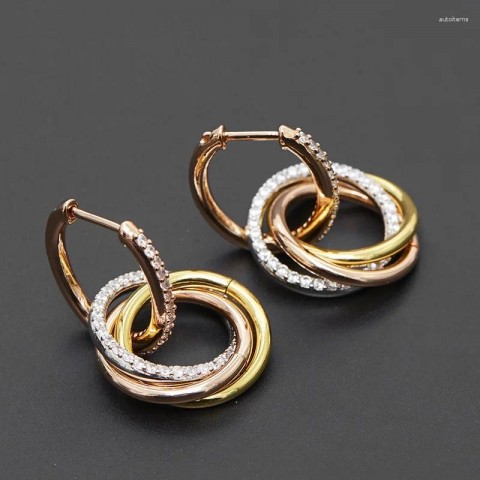Shining Water Diamond Dangle Earrings Women Trendy Fashionable Wholesale