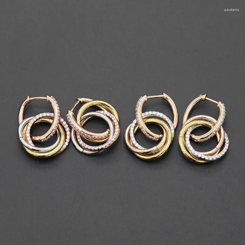 Shining Water Diamond Dangle Earrings Women Trendy Fashionable Wholesale