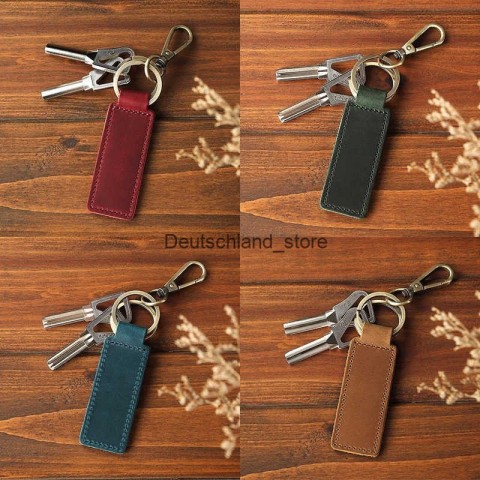 Q250110 Leather Denim Keychains with Metal Buckle for Boys