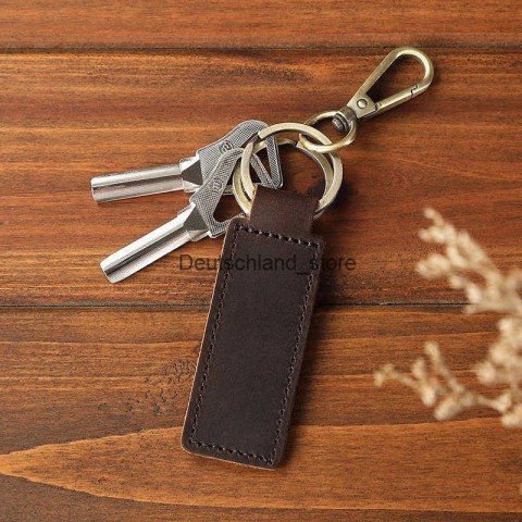 Q250110 Leather Denim Keychains with Metal Buckle for Boys
