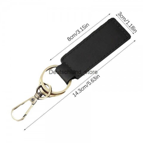 Q250110 Leather Denim Keychains with Metal Buckle for Boys