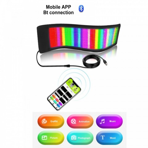 Flexible LED Advertising Sign with RGB Customizable Text and Graphics