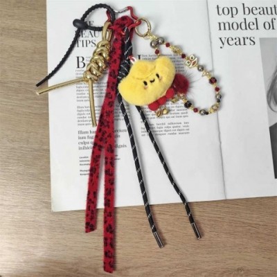 Yuanbao Doll Golden Leather Keychain - Unisex LED Promotion Lanyard