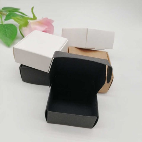 Luxury Jewelry Boxes 50pcs Black/White/Kraft Paper for Earring Packaging & Display
