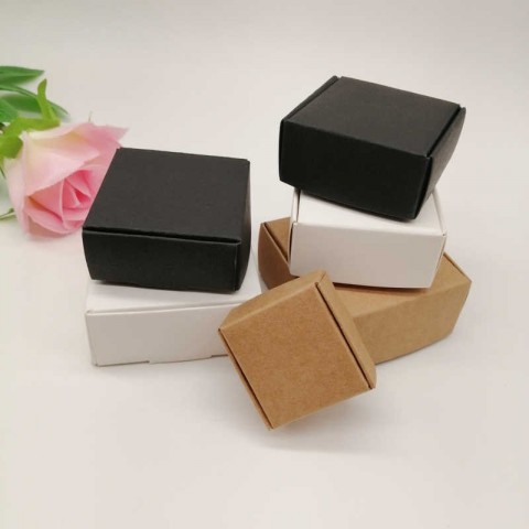 Luxury Jewelry Boxes 50pcs Black/White/Kraft Paper for Earring Packaging & Display