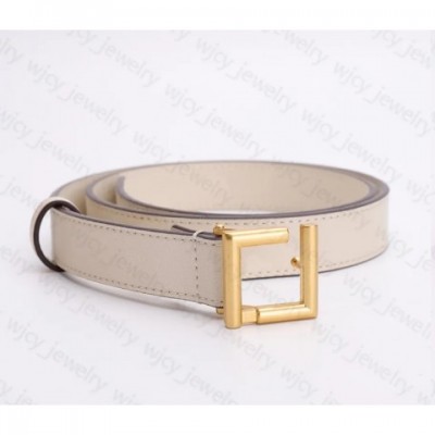 Luxury Cowhide Belts with Golden Letter Buckle for Men and Women - 2.5cm Width