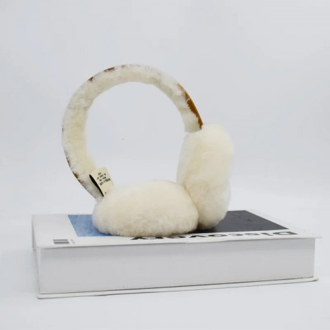 Wool Sheepskin Ear Muffs for Men - Warm Outdoor Cold Protection