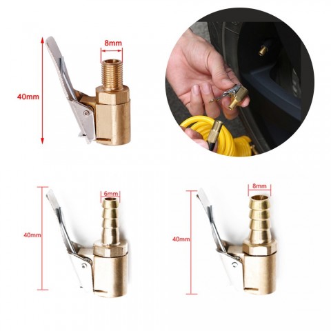 6mm 8mm Car Tire Inflator with Snap-in Tubeless Valve for Compressor