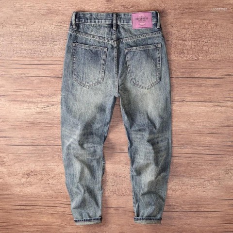 Men's Plus Size Vintage Straight Harem Jeans 2025 Autumn Spring