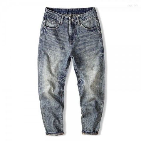 Men's Plus Size Vintage Straight Harem Jeans 2025 Autumn Spring