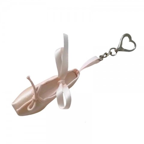 Elegant Crystal Pillar Keychain for Women - Unique Ballet Shoes Keyring