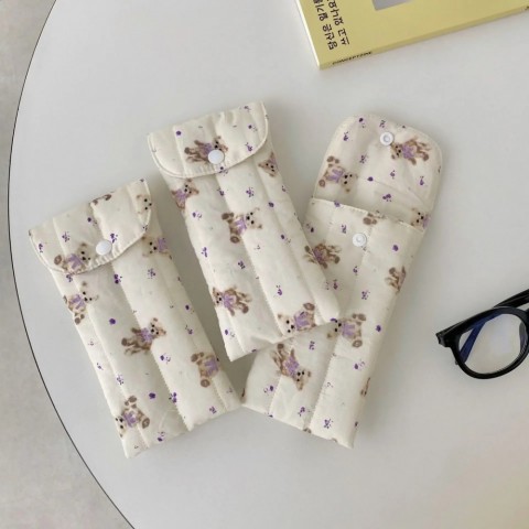 Sweet Animal Bear Sunglass Case for Women