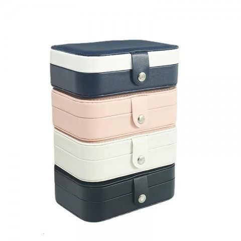 Luxury Leather Portable Jewelry Organizer Box for Women
