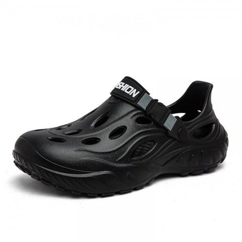 Men's Breathable Classic Sandals with Buckle, Free Shipping, Black Casual Outdoor Slip-Ons